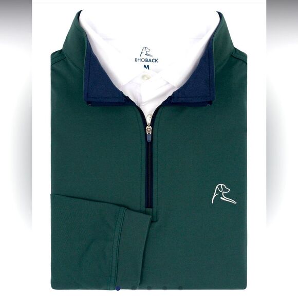 Rhoback Solid Performance Q-Zip Men's green Performance Q-Zip size XXL - Picture 1 of 8